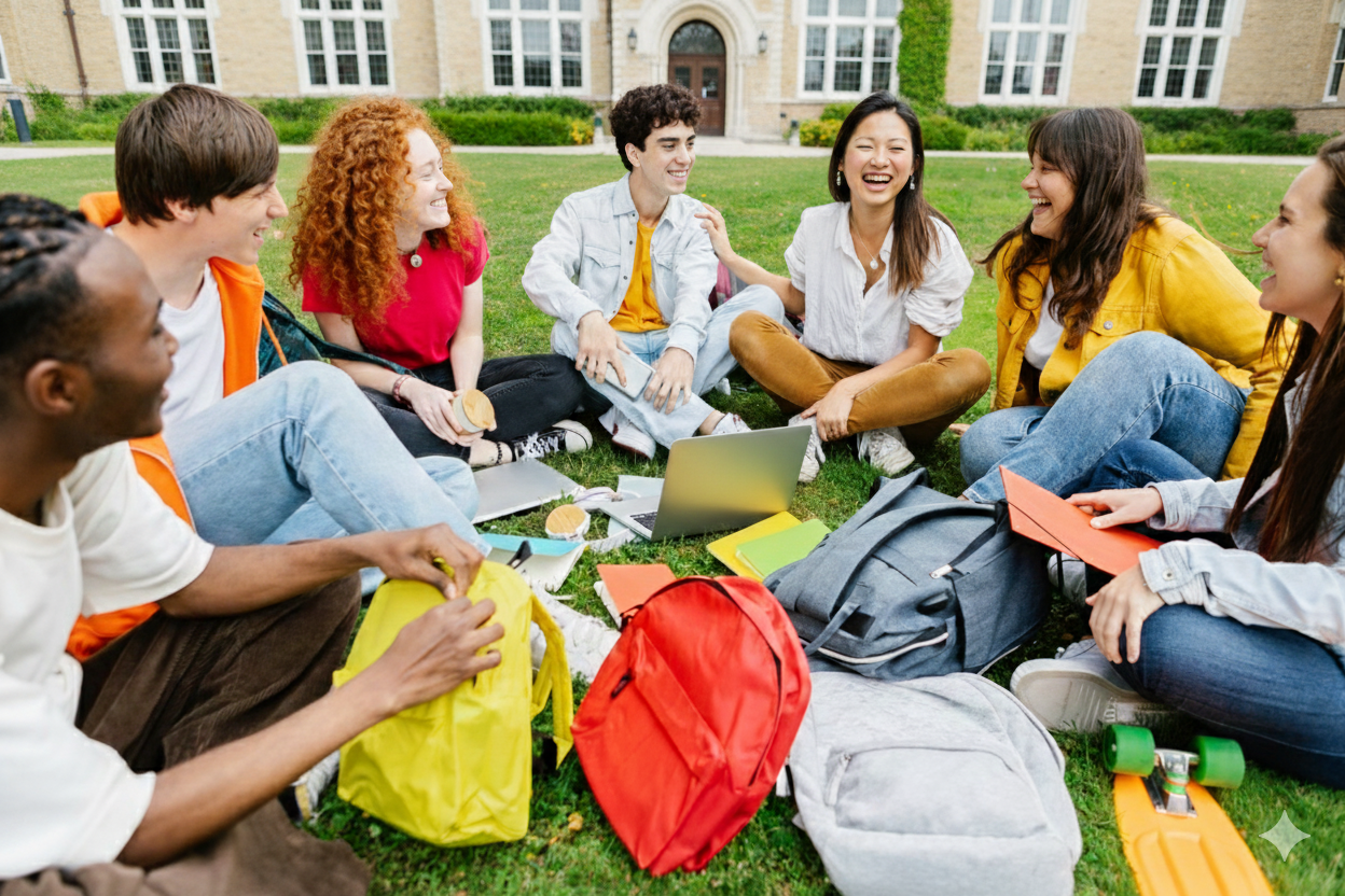 Counselor helping student