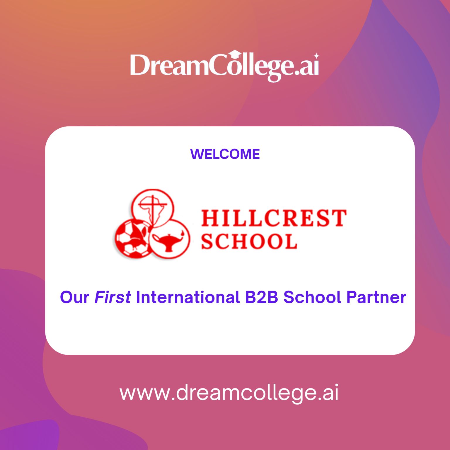 DreamCollege.ai Announces Hillcrest School (Nigeria) as our First International B2B School Partner