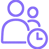 Counselor with student and clock