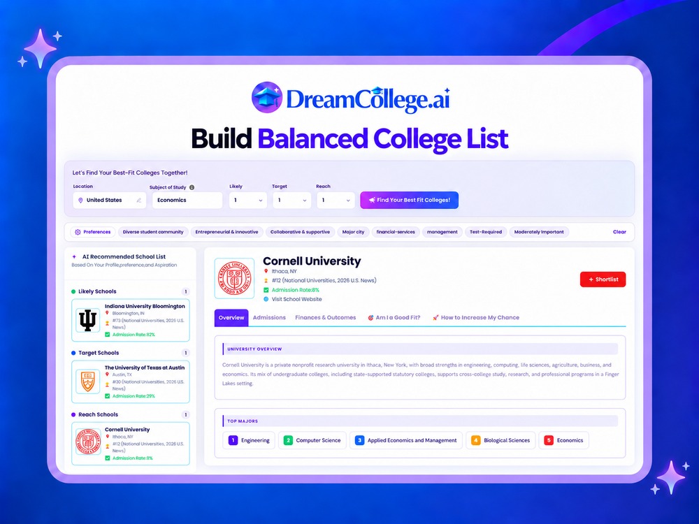 DreamCollege.ai Build Balanced College List